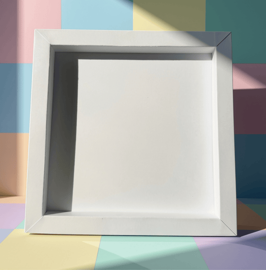 5” Cardboard Box Frame White